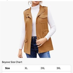 Women's Tan Utility Vest